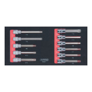 KS Tools Set di bussole per bit SCS CHROMEplus 1/2", 11pz. in modulo 1/3-1