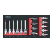 KS Tools Set di bussole per bit SCS CHROMEplus 1/2", 15pz. in modulo 1/3-1