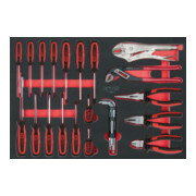 KS Tools Set di cacciaviti e pinze SCS con manico a 1 componente, 27pz., in modulo 1/1-1