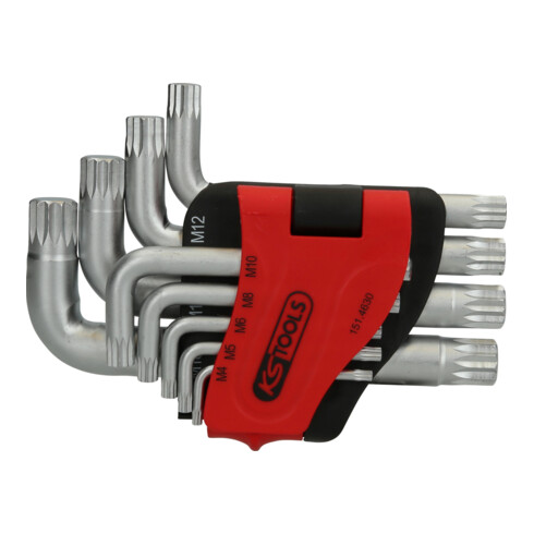KS Tools Set di chiavette maschio con profilo XZN, corte, 9pz.