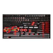 KS Tools Set di chiavi a bussola 1/4" + 3/8", con inserto di espanso, 183pz.-1