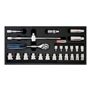 KS Tools Set di chiavi a bussola CHROMEplus 3/8" 25pz. in modulo 1/3-1