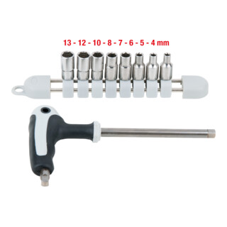 KS Tools Set di chiavi a bussola EDELSTAHL, 9pz.