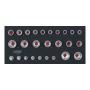 KS Tools Set di chiavi a bussola esagonali SCS 1/2", 26pz. in modulo 1/3-1