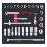 KS Tools Set di chiavi a bussola SCS 1/2", 30pz. in modulo 2/3-1