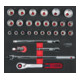 KS Tools Set di chiavi a bussola SCS CHROMEplus 1/2", 29pz. in modulo 2/3-1