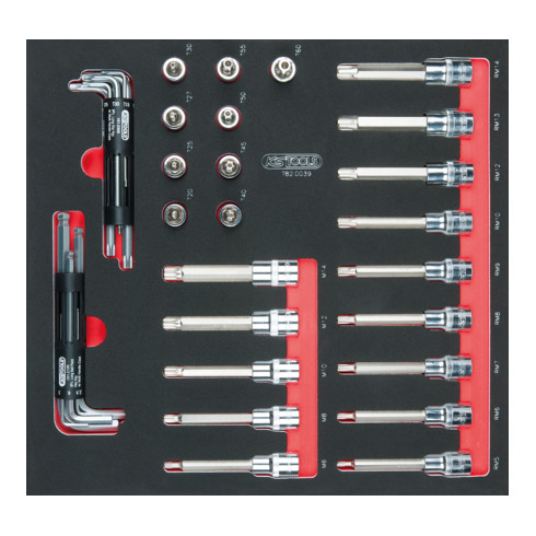 KS Tools Set di chiavi a bussola SCS CHROMEplus 1/2", 39pz. in modulo 2/3