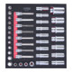 KS Tools Set di chiavi a bussola SCS CHROMEplus 1/2", 40pz. in modulo 2/3-3