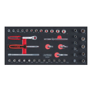 KS Tools Set di chiavi a bussola SCS CHROMEplus 1/4", 42pz. in modulo 1/3-1