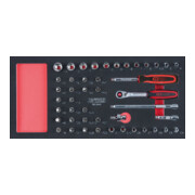 KS Tools Set di chiavi a bussola SCS CHROMEplus 1/4", 45pz. in modulo 1/3-1