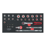 KS Tools Set di chiavi a bussola SCS CHROMEplus 3/8", 36pz. in modulo 1/3-1