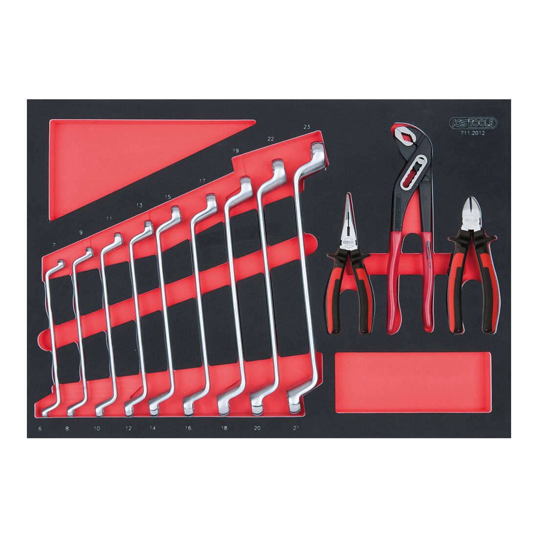 KS Tools Set di chiavi e pinze SCS, 12pz., in modulo 1/1