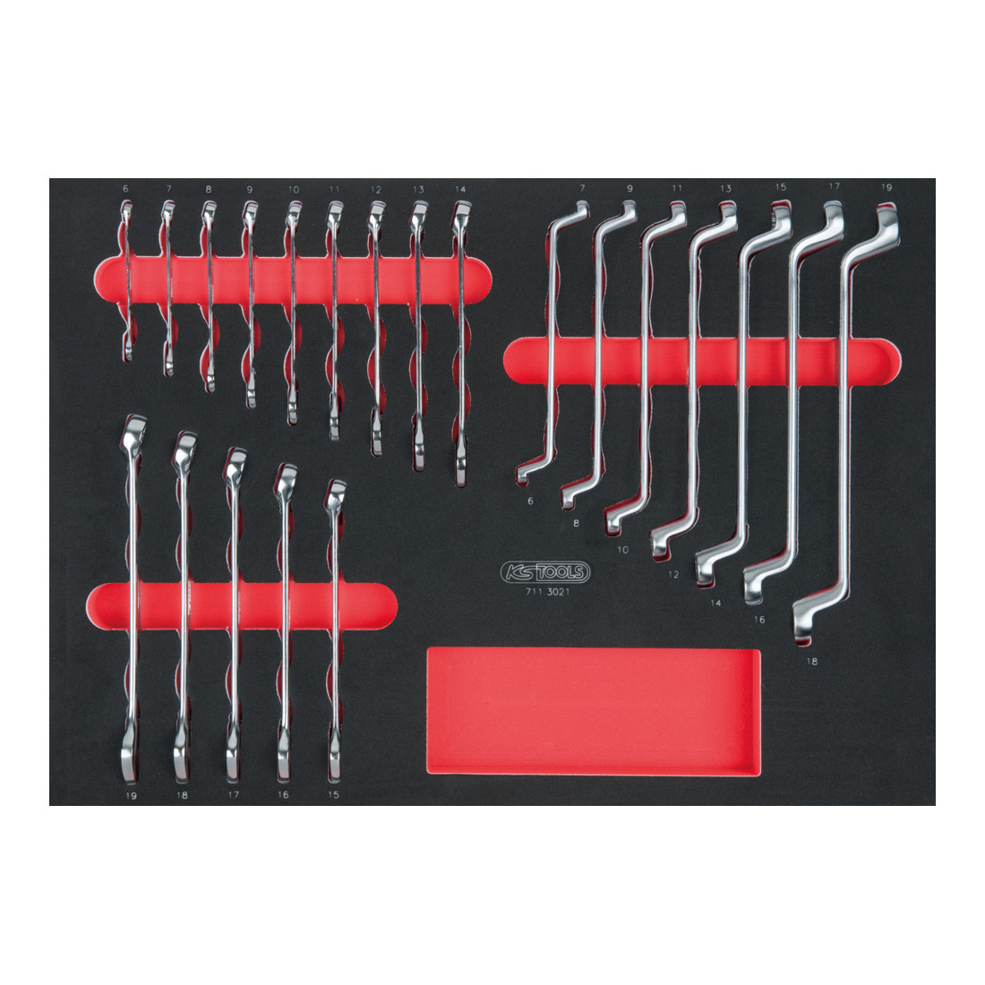 KS Tools Set di chiavi SCS, 21pz. in modulo 1/1