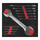 KS Tools Set di chiavi SCS  a forchetta doppia, 11pz. 6-41mm in modulo 2/3-1