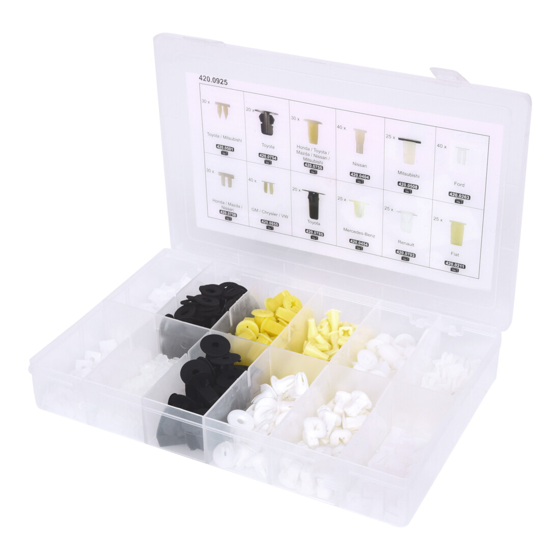 KS Tools Set di clip di fissaggio KS Tool - dadi in plastica, 350pz.