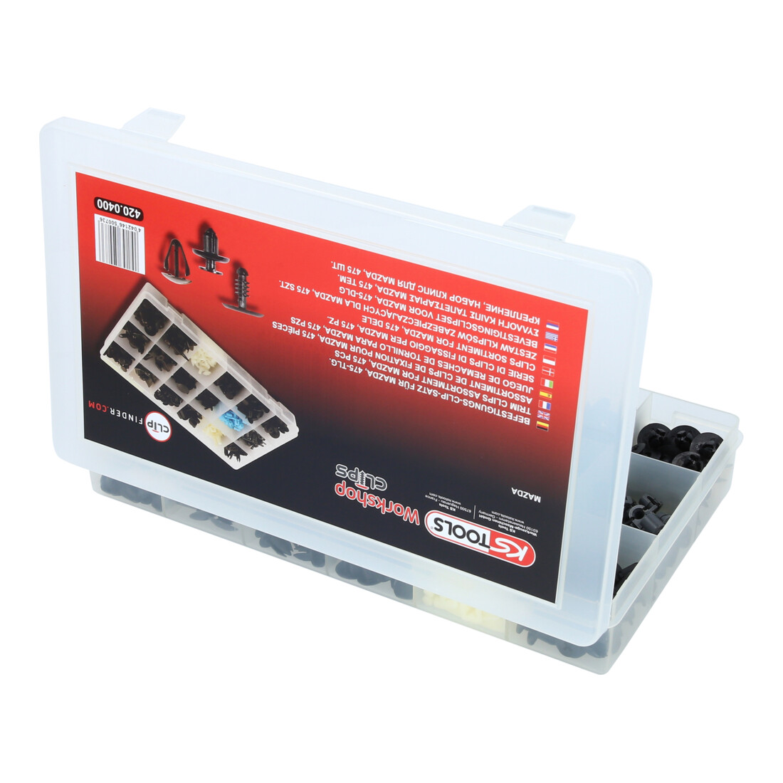 KS Tools Set di clip di fissaggio KS Tool per Mazda, 475pz.