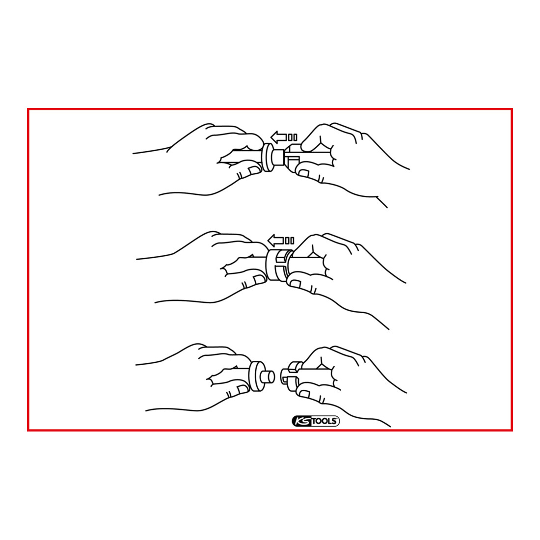 KS Tools Set di clip di sgancio per connettori a cavo per giunti a molla CLIC, 7pz.