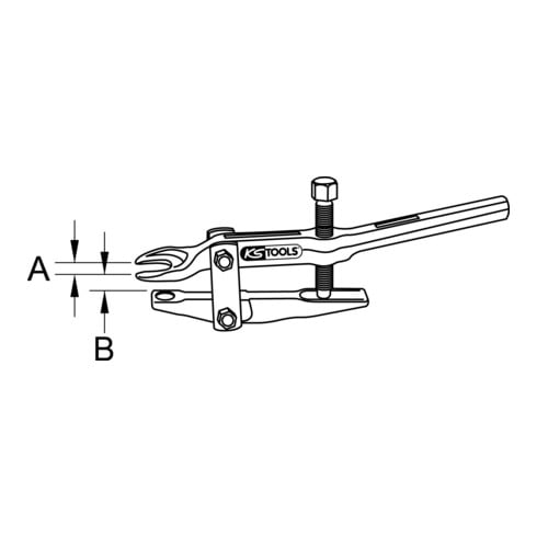 KS Tools Set di estrattori universali per cuscinetti a sfera, 20mm, braccio lungo