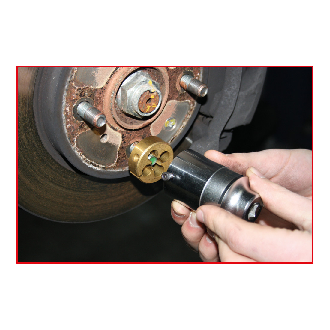 KS Tools Set di filettatura 3/8" per dadi e bulloni delle ruote, 11pz.