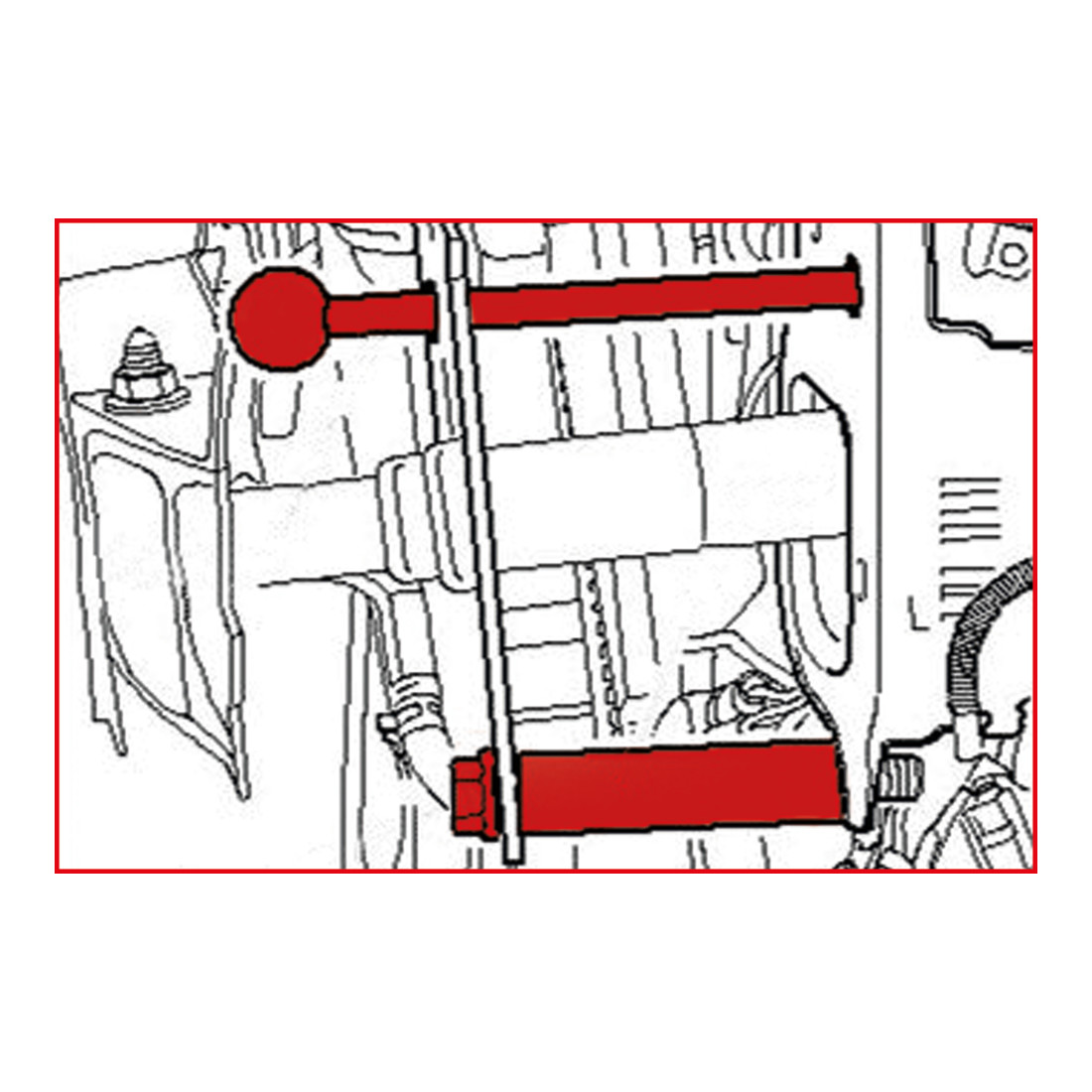 KS Tools Set di guide per maschere anteriori e aste di spinta VAG, 6pz.