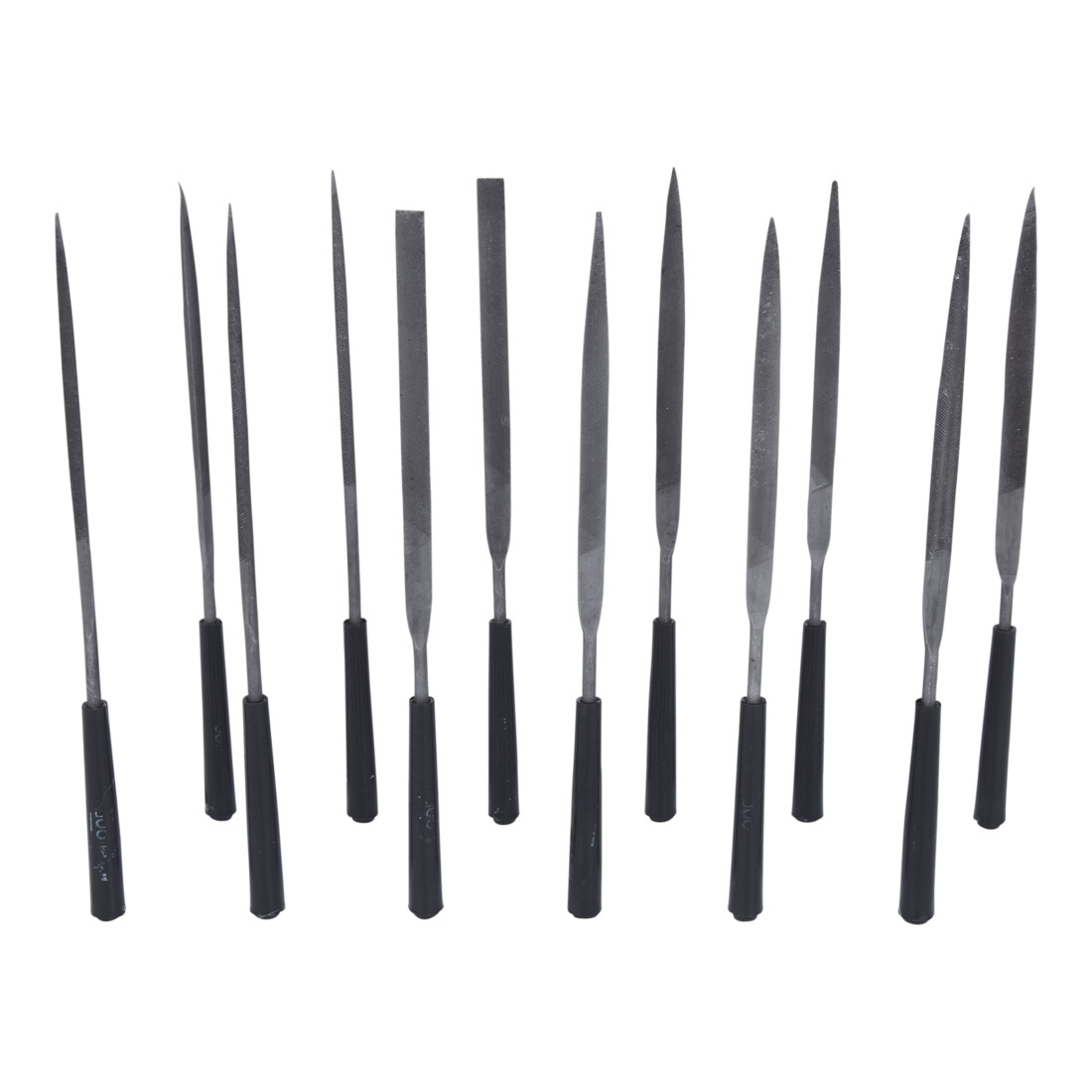 KS Tools Set di lime ad ago con manico in plastica, 12pz.