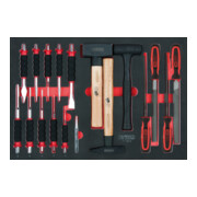 KS Tools Set di lime, scalpelli e martelli SCS, 18pz., in modulo 1/1