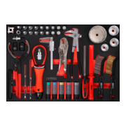 KS Tools Set di manutenzione per olio e pneumatici, con inserto di espanso, 43pz.