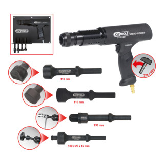 KS Tools Set di martelli a scalpello pneumatici Vibro-Impact, 6pz.