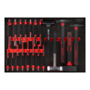 KS Tools Set di martelli, scalpelli, con inserto di espanso, 20pz.