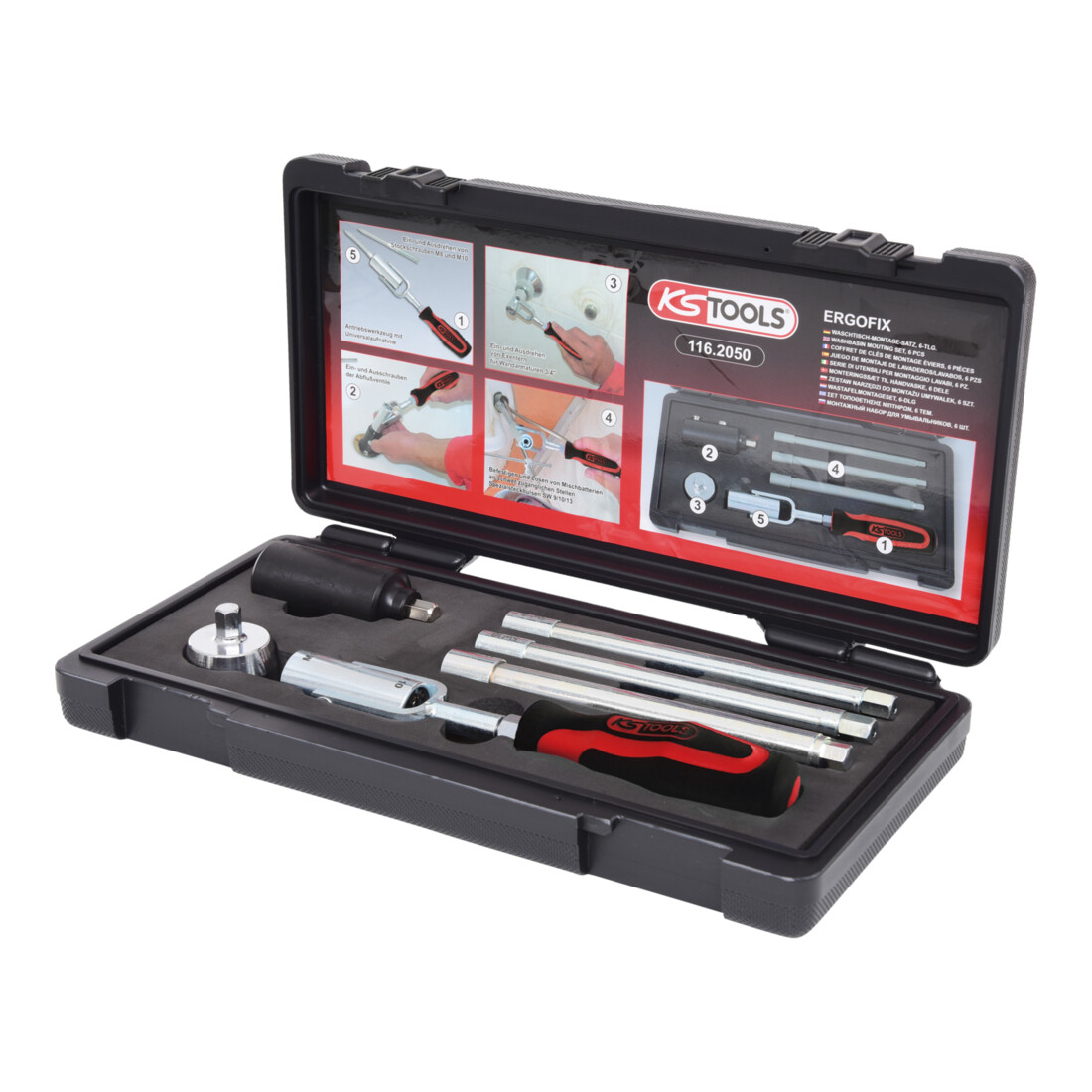 KS Tools Set di montaggioper lavabo, 6pz.