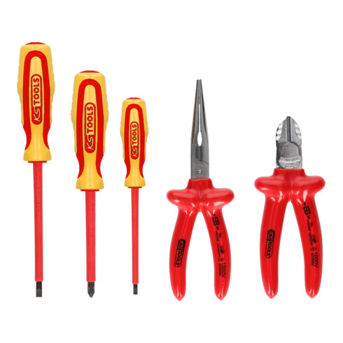 KS Tools Set di pinze e cacciaviti ERGOTORQUE VDE, 5pz., Variante 2