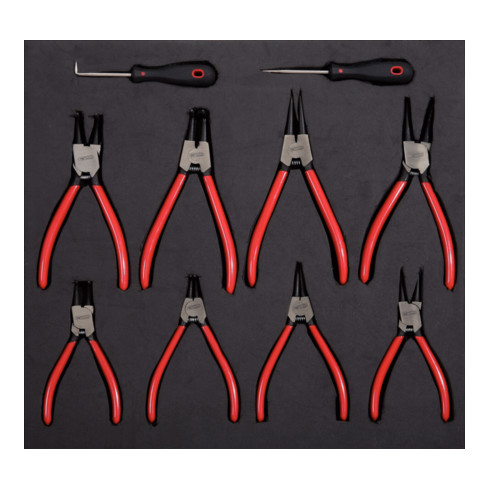 KS Tools Set di pinze per anelli Seeger, 10pz., in modulo 1/2