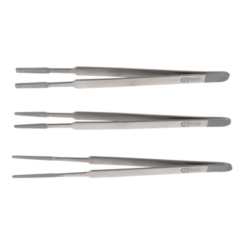 KS Tools Set di pinzette per la pulizia dei contatti, 3pz.