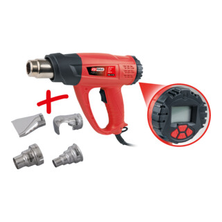 KS Tools Set di pistole ad aria calda, digitale, 5pz.