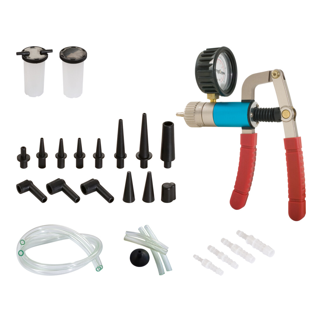 KS Tools Set di pompe a pressione e a vuoto per autoveicoli, 7pz.