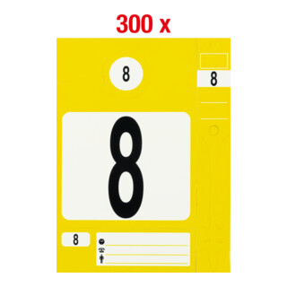 KS Tools Set di portachiavi, giallo, 300pz.