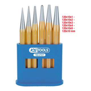 KS Tools Set di punzoni, 6pz. in supporto di plastica