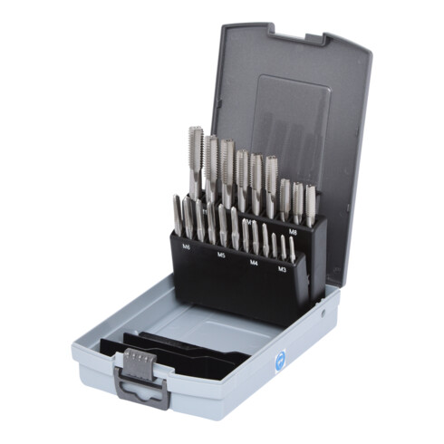 KS Tools Set di rubinetti manuali M, HSS, valigetta in plastica, 21pz.,M3-M12