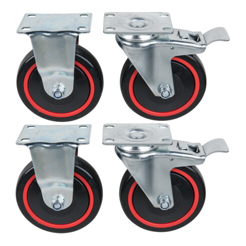 KS Tools Set di ruote e rotelle RACINGline, incl. viti