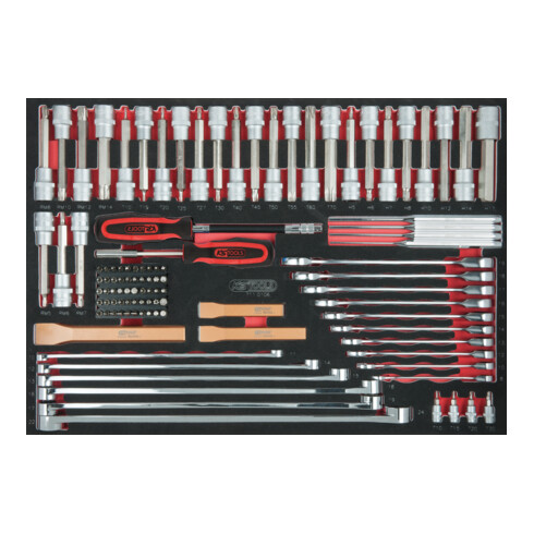 KS Tools Set di scalpelli, chiavi e bussole per bit, 106pz., modulo 1/1