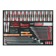 KS Tools Set di scalpelli, chiavi e bussole per bit, 106pz., modulo 1/1