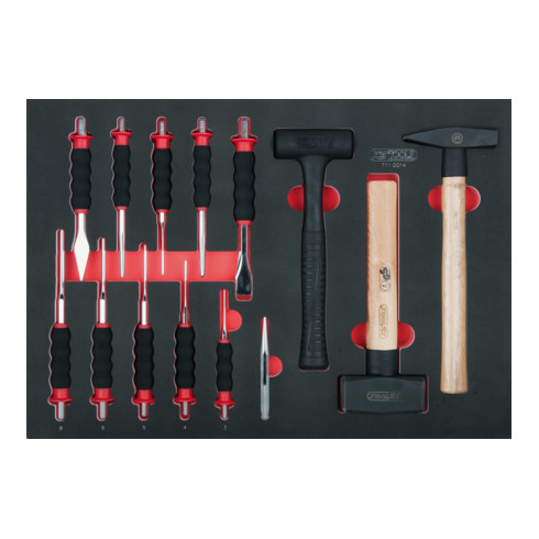 KS Tools Set di scalpelli e martelli, SCS 14pz. in modulo 1/1