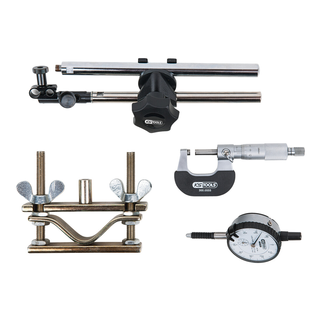 KS Tools Set di strumenti per la misurazione dei dischi dei freni, 4pz.