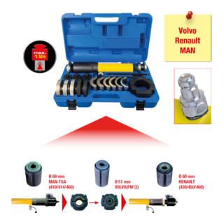 KS Tools Set di utensili bussole a intaglio per cuscinetti silenziosi, 19pz.