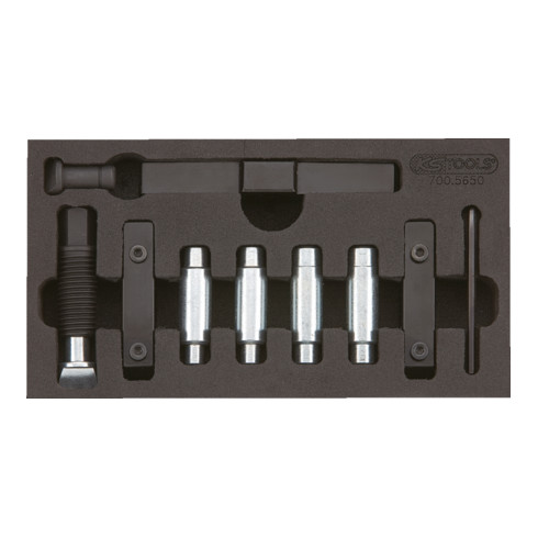 KS Tools Set di utensili di perforazione a morsetto, 11pz.