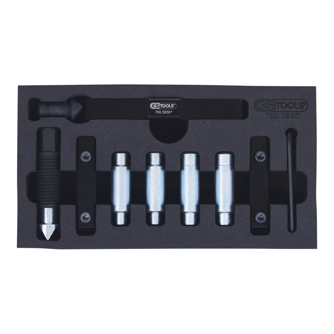 KS Tools Set di utensili di perforazione a morsetto, 11pz.
