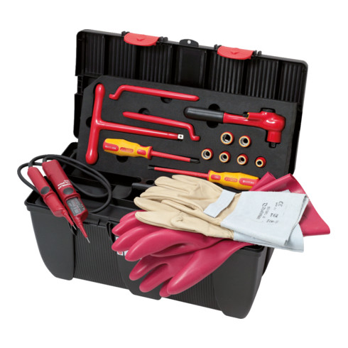 KS Tools Set di utensili isolati per veicoli ibridi, 16pz.