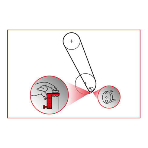 KS Tools Set di utensili speciali per cinghie elastiche e cinghie a V, 11pz.
