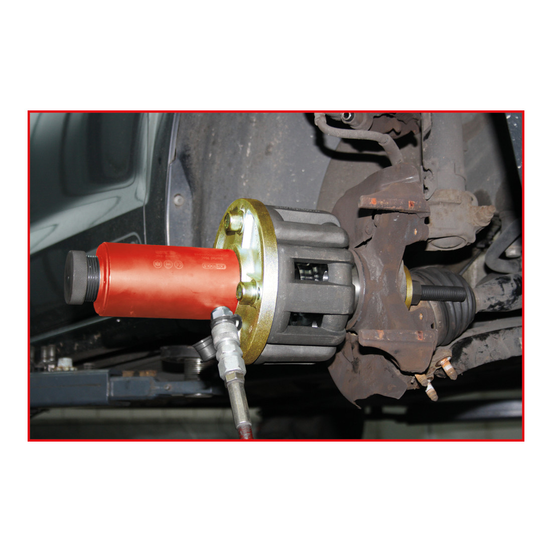 KS Tools Set di utensili universali per il montaggio di cuscinetti delle ruote compatti, 9pz.