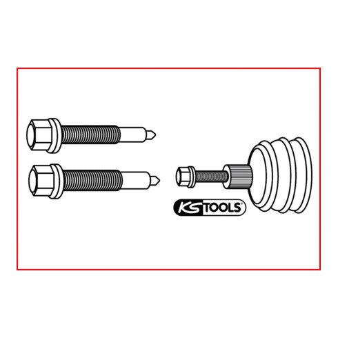 KS Tools Set di viti a pressione per albero cardanico per VAG, 2pz.